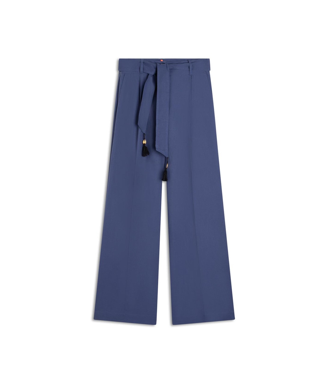 Calça Wide Leg Cambraia Lb Faixa Azul Pervante