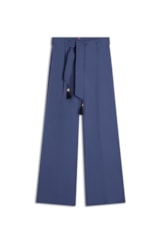Calça Wide Leg Cambraia Lb Faixa Azul Pervante