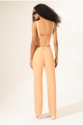 Calça Wide Leg Linho Blend Salmao