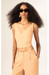 Calça Wide Leg Linho Blend Salmao