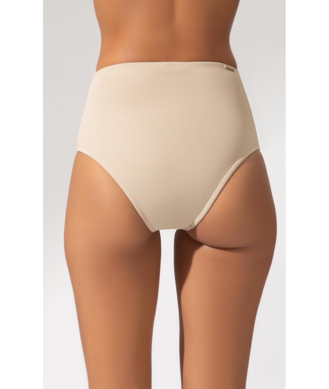 Calcinha Alta Canelado Sculpt Areia