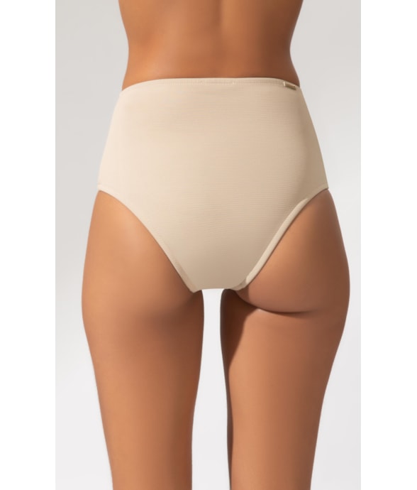 Calcinha Alta Canelado Sculpt Areia