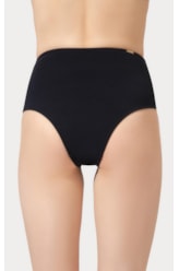 Calcinha Alta Canelado Sculpt Preto