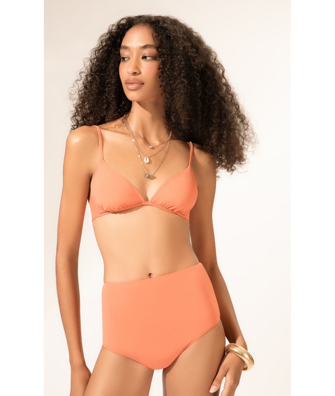 Calcinha Alta Comfort Classicos Salmao