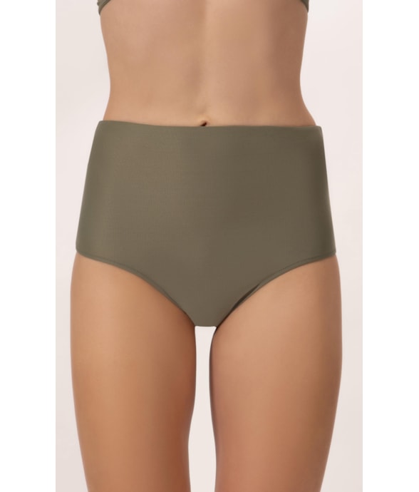 Calcinha Alta Comfort Classicos Verde Oliva