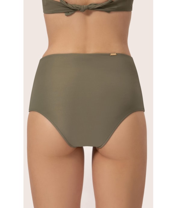 Calcinha Alta Comfort Classicos Verde Oliva