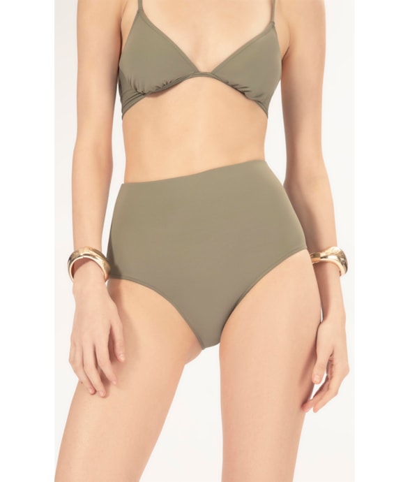 Calcinha Alta Comfort Classicos Verde Oliva