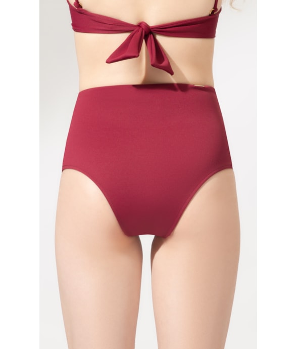 Calcinha Alta Double Allure Bordeaux