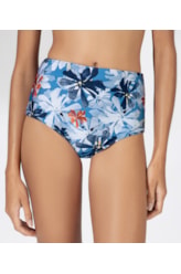 Calcinha Alta Double Comfort Blossom Azul Bic