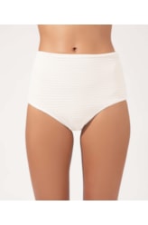 Calcinha Alta Double Comfort Jacquard Ibiza Off White