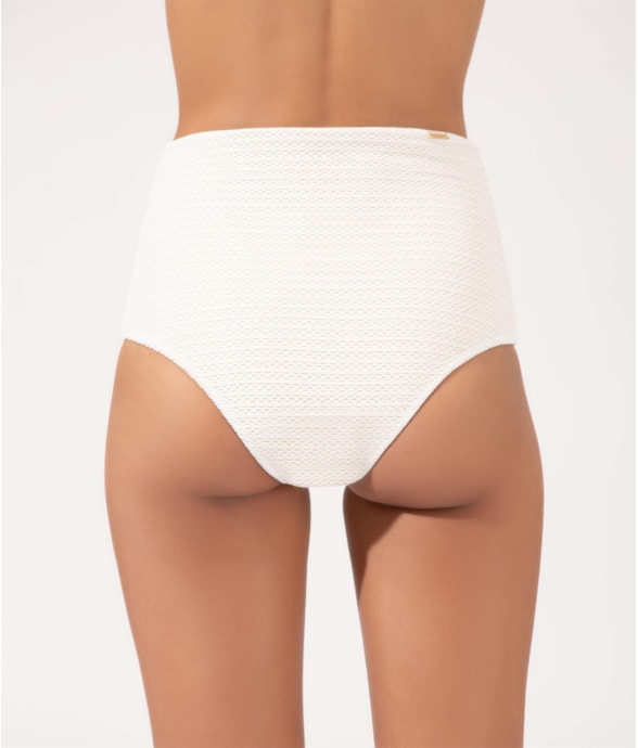 Calcinha Alta Double Comfort Jacquard Ibiza Off White