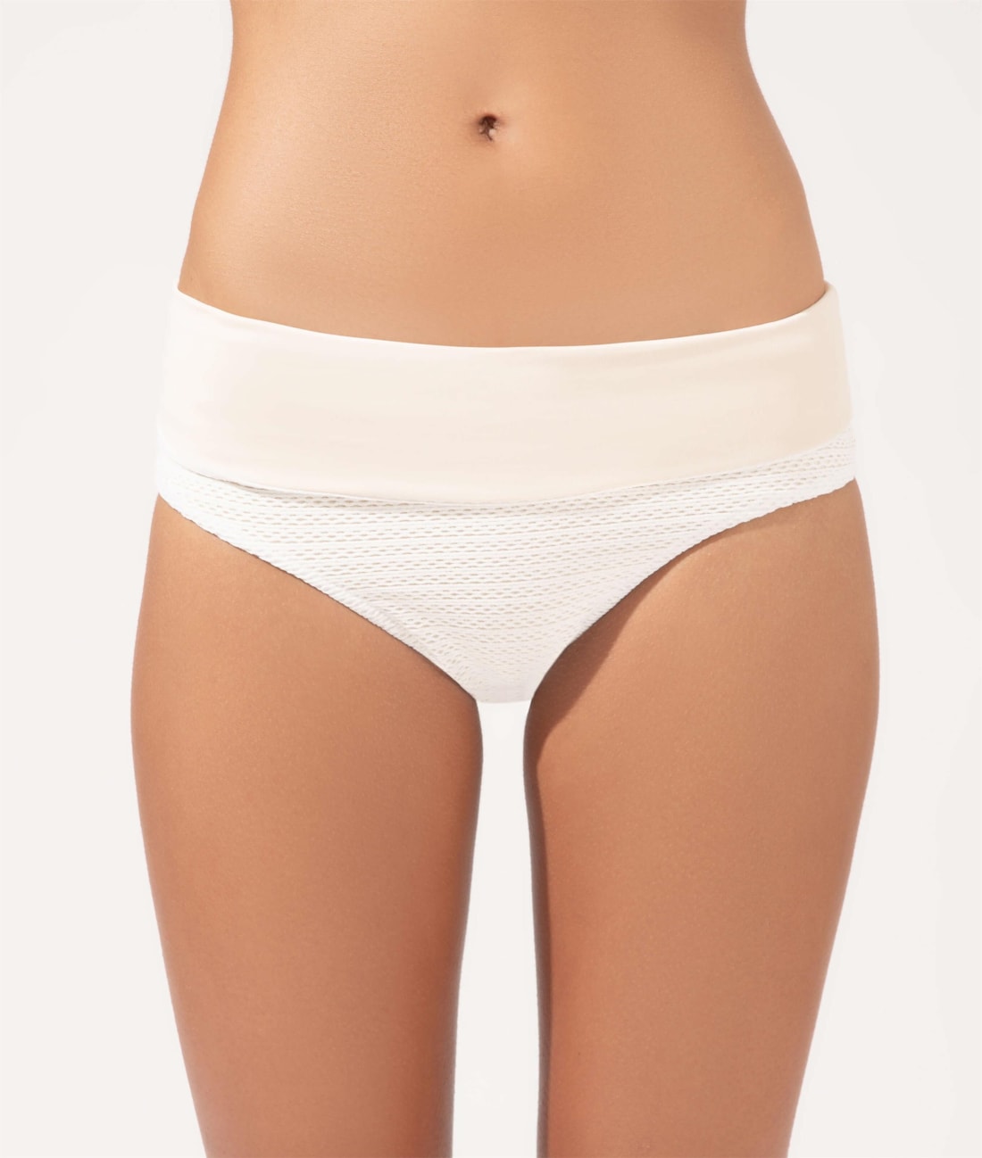 Calcinha Alta Double Comfort Jacquard Ibiza Off White
