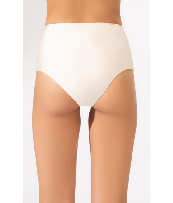 Calcinha Alta Double Crystals By Swarovski Off White