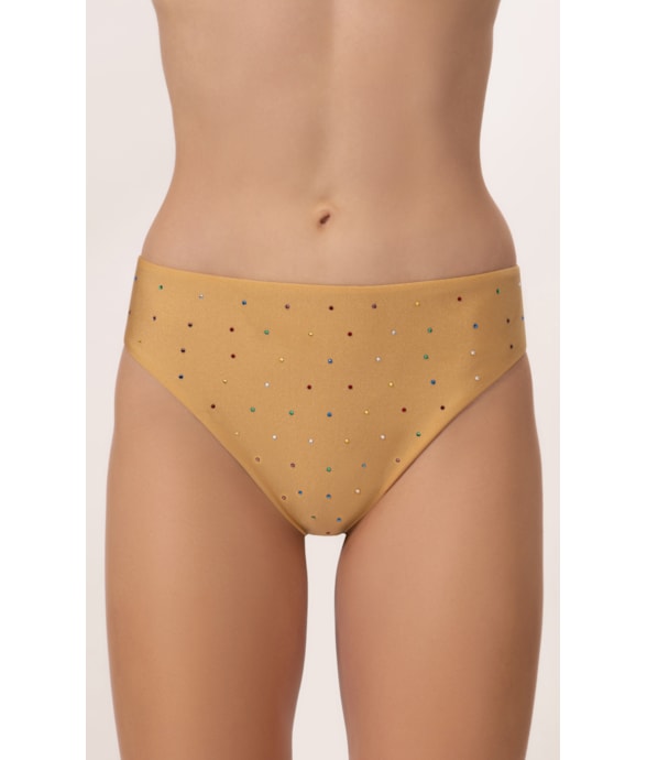 Calcinha Asa Delta Crystals By Swarovski Areia