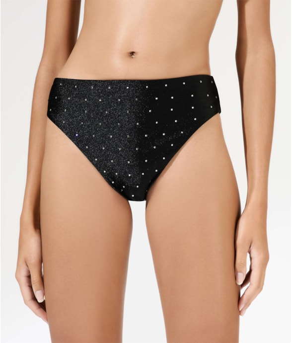Calcinha Asa Delta Crystals By Swarovski Celebrate Preto