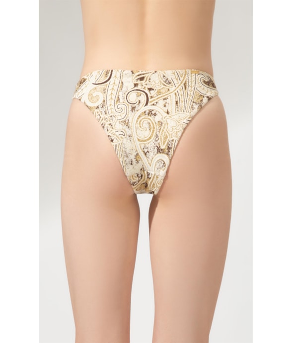 Calcinha Asa Delta Miracle Jacquard Brocado Natural
