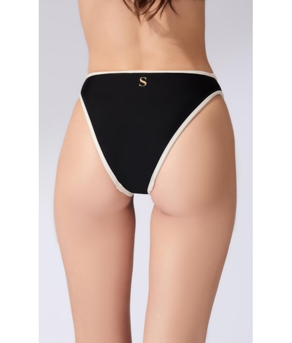 Calcinha Asa Delta Viés Sportiva Preto