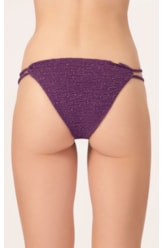 Calcinha Canal Rolotê Crepe Shine Roxo