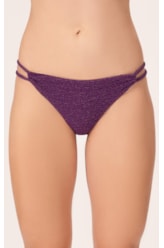 Calcinha Canal Rolotê Crepe Shine Roxo