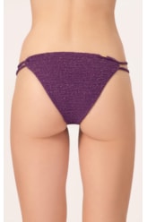 Calcinha Canal Rolotê Crepe Shine Roxo