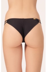 Calcinha Canal Rolotê Miracle Up Canelado Flow Preto