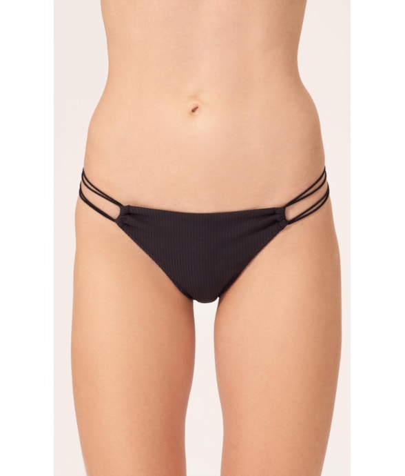 Calcinha Canal Rolotê Miracle Up Canelado Flow Preto