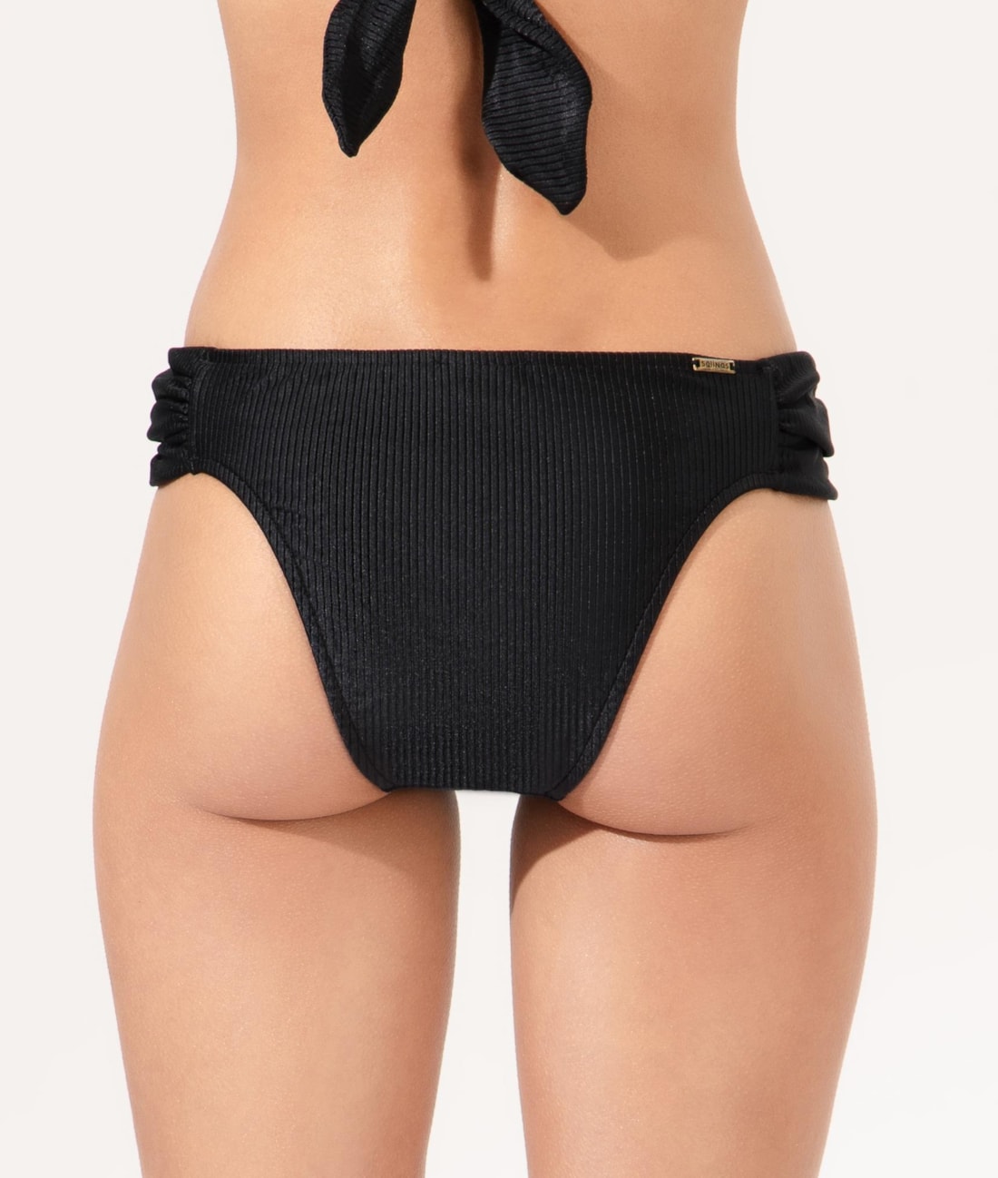 Calcinha Franzida Comfort Atlântico Preto