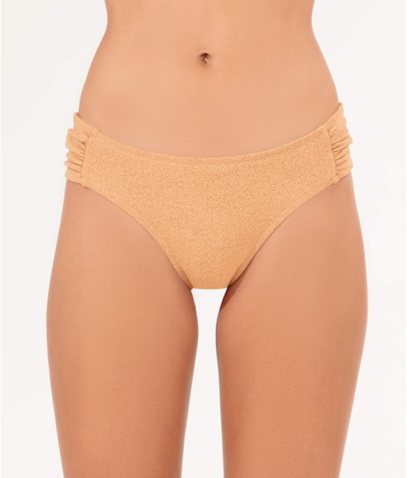 Calcinha Franzida Comfort Bobby Areia