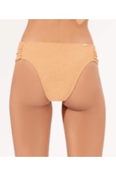 Calcinha Franzida Comfort Bobby Areia