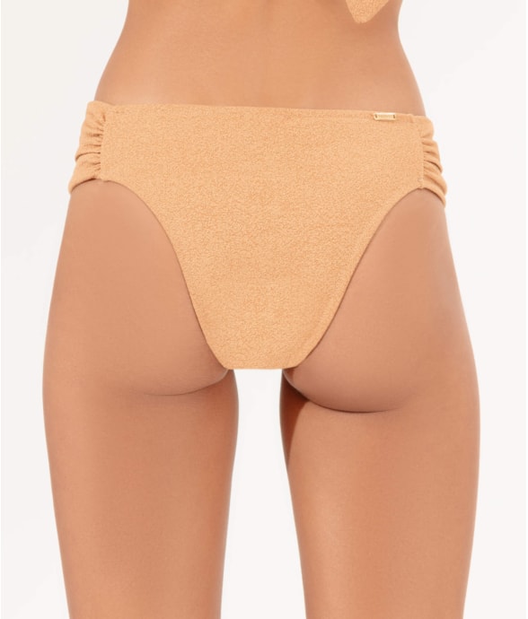 Calcinha Franzida Comfort Bobby Areia