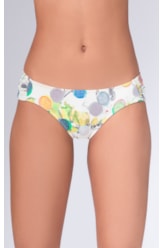 Calcinha Franzida Comfort Bouquet Off White