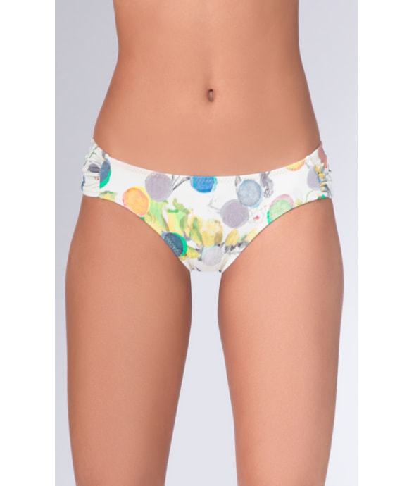 Calcinha Franzida Comfort Bouquet Off White