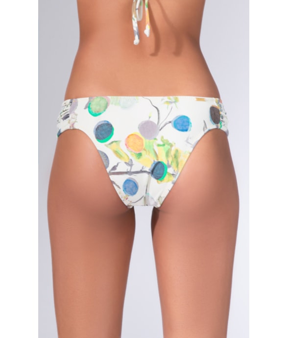 Calcinha Franzida Comfort Bouquet Off White
