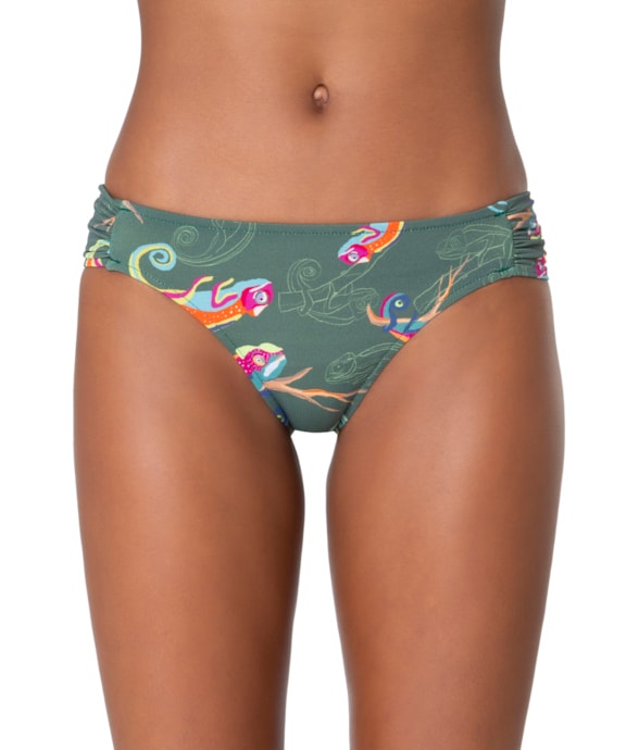 Calcinha Franzida Comfort Camu Verde Militar