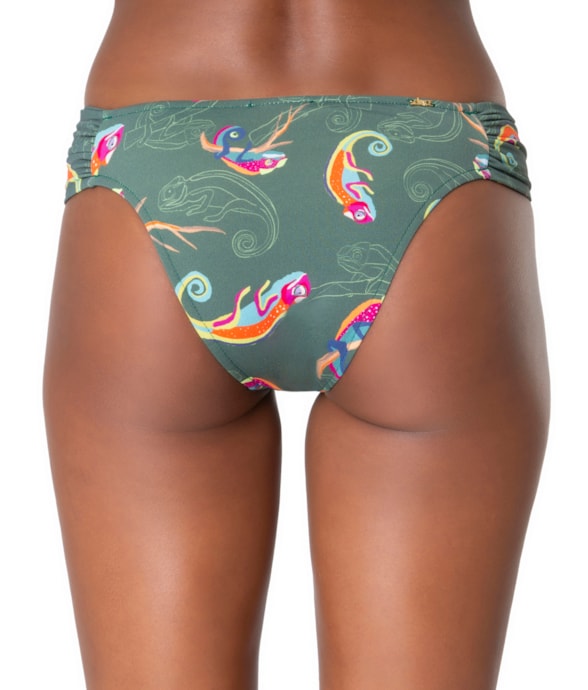 Calcinha Franzida Comfort Camu Verde Militar