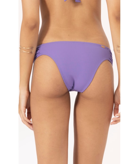 Calcinha Franzida Comfort Canelado Geo Violeta