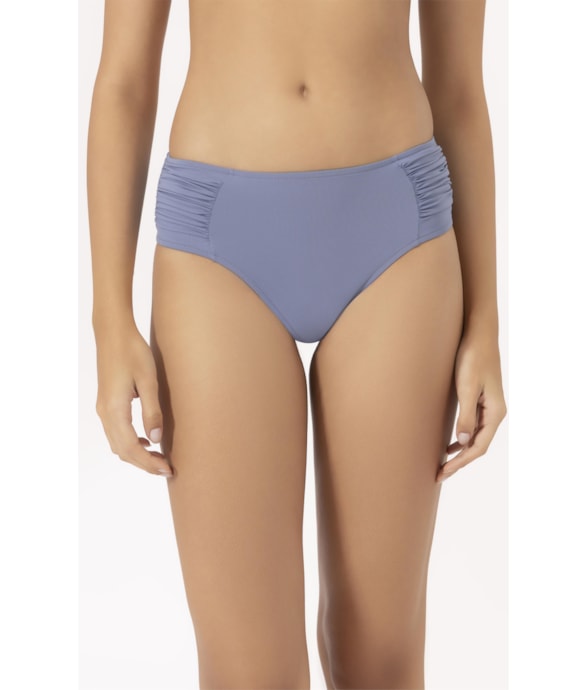 Calcinha Franzida Comfort Clássicos Azul Seco