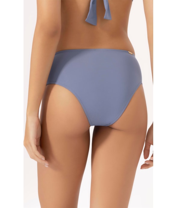 Calcinha Franzida Comfort Clássicos Azul Seco