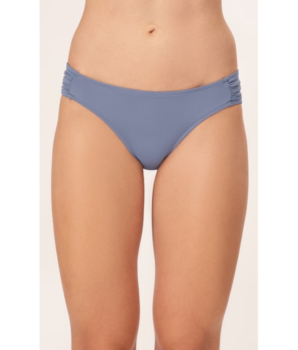 Calcinha Franzida Comfort Clássicos Azul Seco