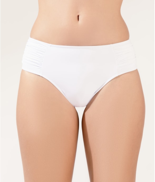 Calcinha Franzida Comfort Clássicos Branco