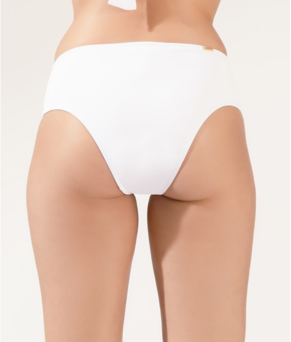 Calcinha Franzida Comfort Clássicos Branco