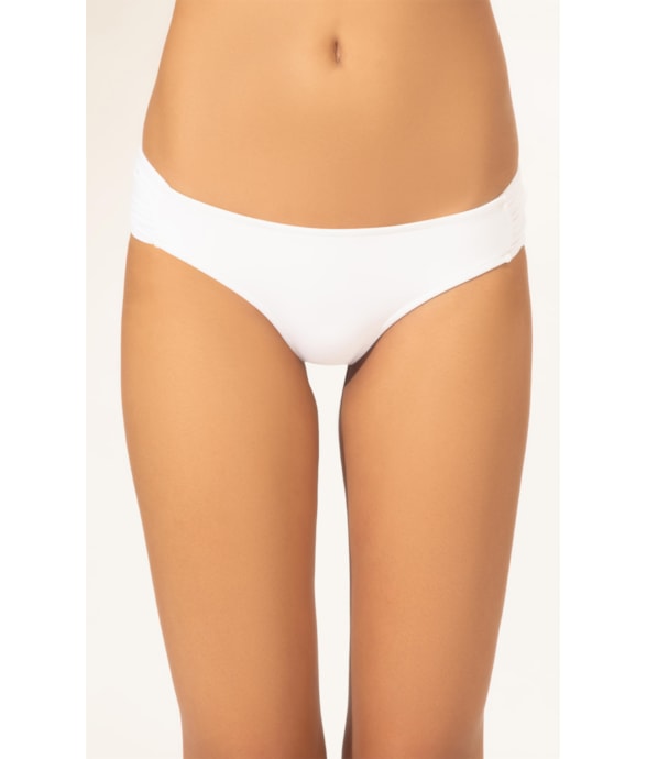 Calcinha Franzida Comfort Clássicos Branco