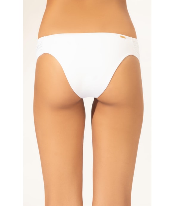 Calcinha Franzida Comfort Clássicos Branco