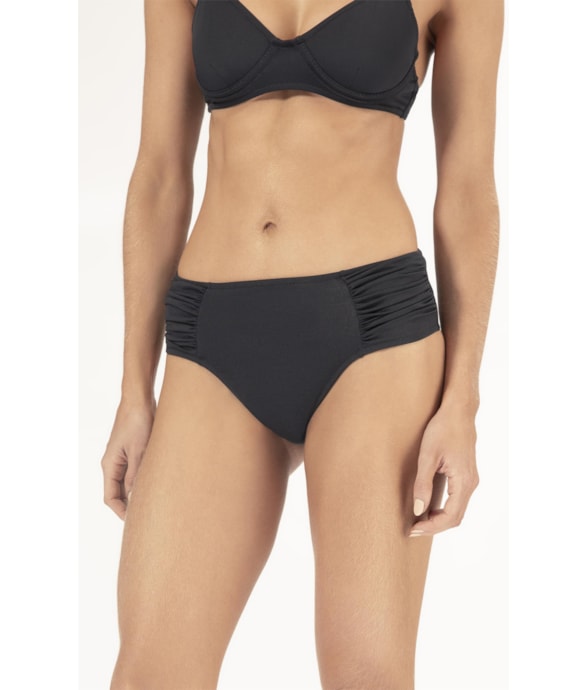 Calcinha Franzida Comfort Clássicos Preto