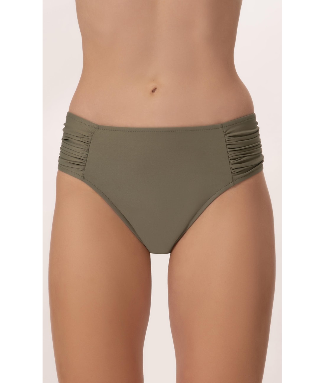 Calcinha Franzida Comfort Clássicos Verde Oliva