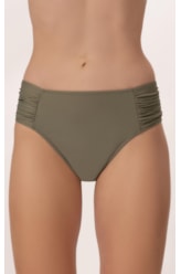 Calcinha Franzida Comfort Clássicos Verde Oliva