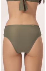Calcinha Franzida Comfort Clássicos Verde Oliva