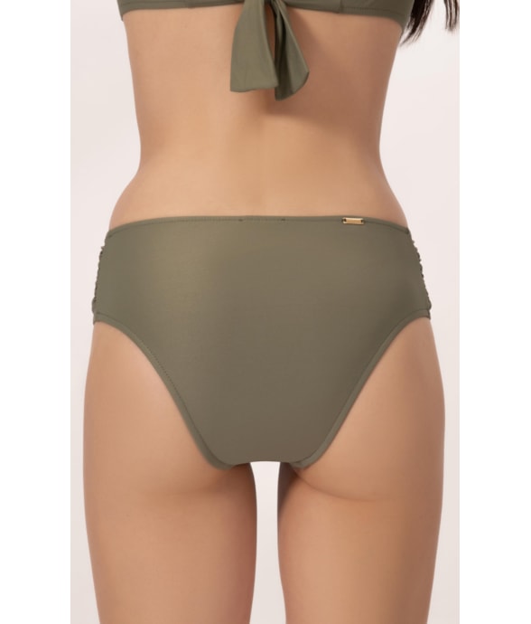 Calcinha Franzida Comfort Clássicos Verde Oliva