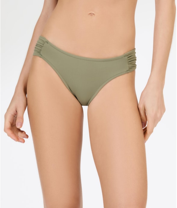Calcinha Franzida Comfort Clássicos Verde Oliva
