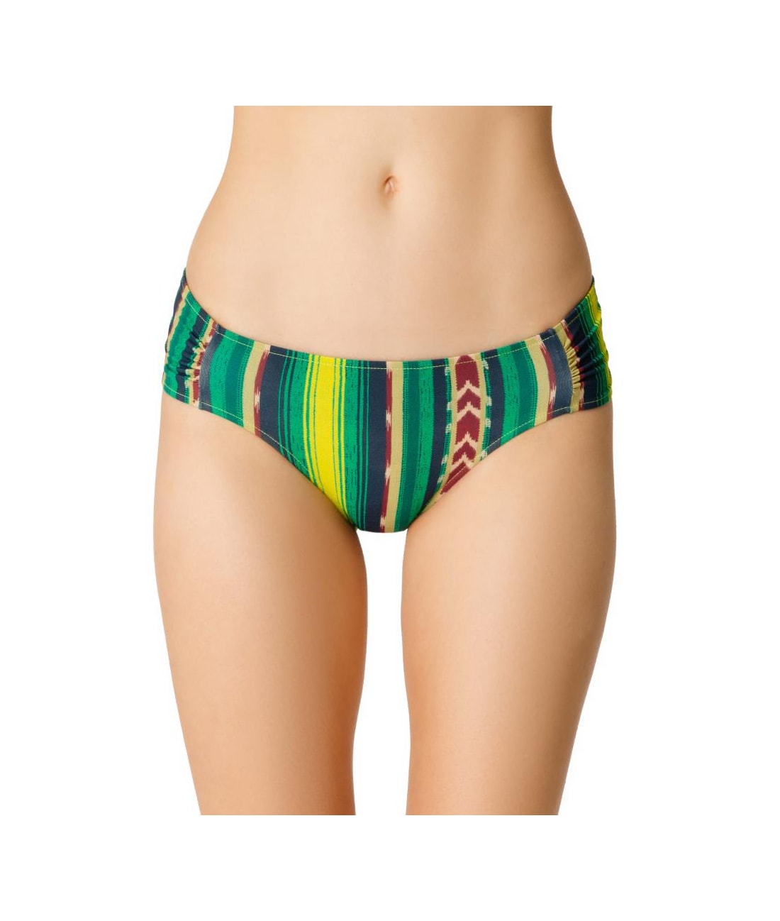 Calcinha Franzida Comfort Color Ikat Verde Escuro